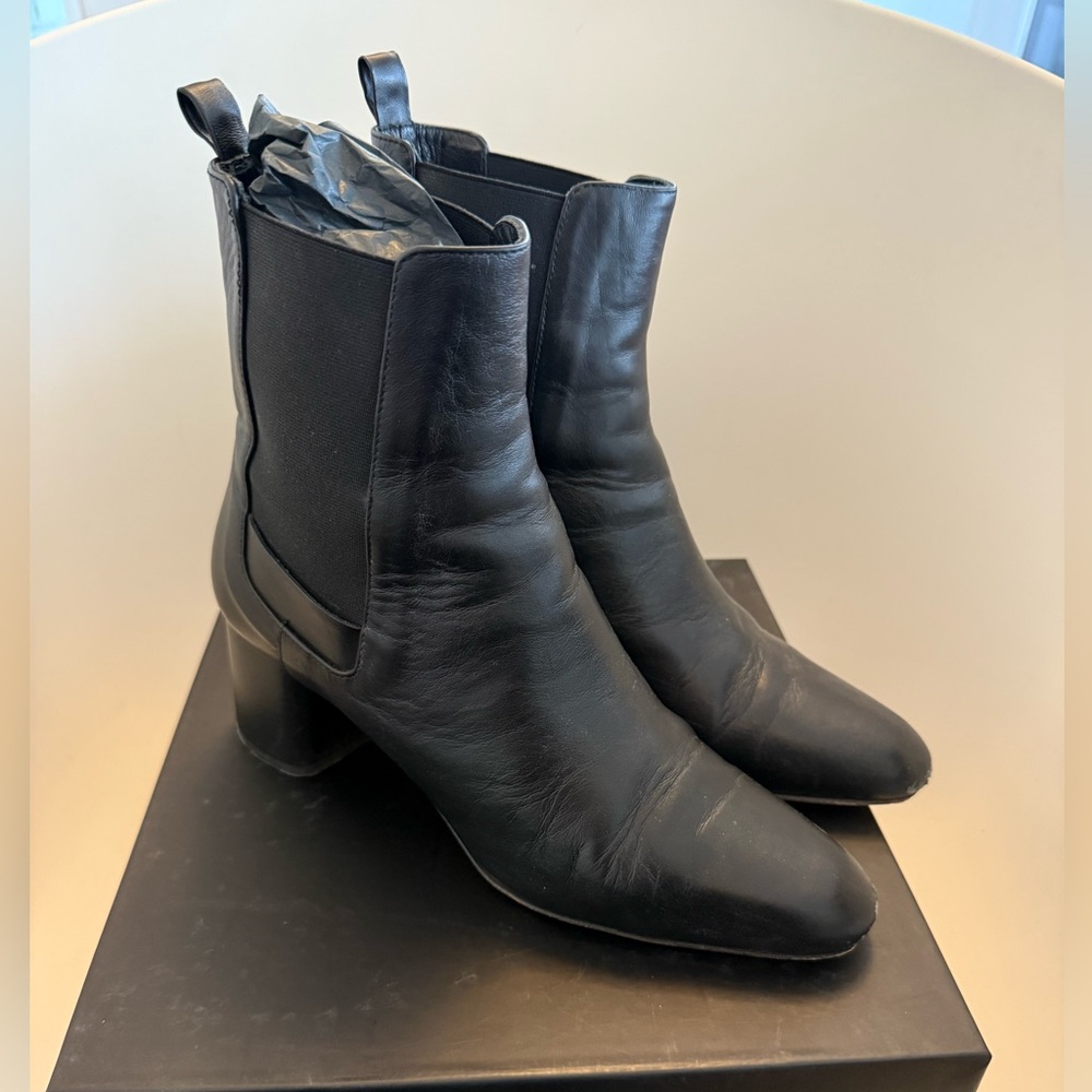 Iris & Ink Black Leather Ankle Boots